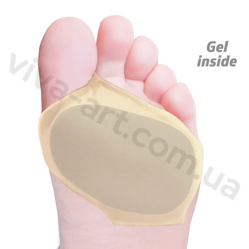 Подушечка из геля под плюсну в ткани, размер на выбор, пар.